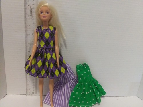 Doll Clothes Handmade to fit fashion doll 11.5"- Lot 0f 3--Dresses,-K131