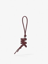 Michael Kors Puffy Logo Leather Bag Charm NIB