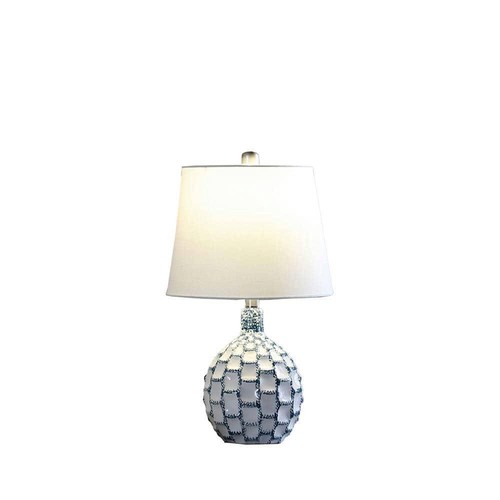 19.5 in. Marin Coastal Beachside Blue Green/White Ceramic Table Lamp - Picture 4 of 4