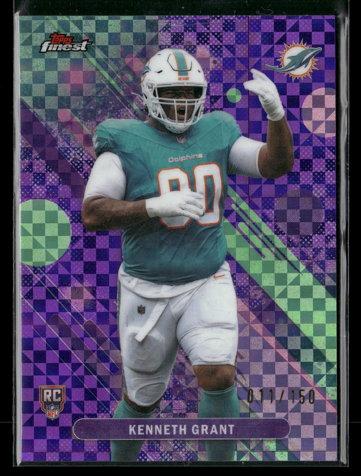 2025 Finest #40 Kenneth Grant Purple X-Fractor #/150