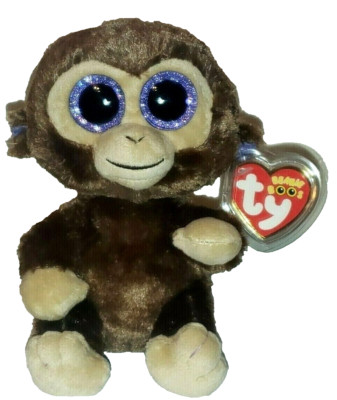 Ty Beanie Boos - COCONUT the Monkey 6'' (Glitter Eyes) MWMTs Plush Stuffed Toy