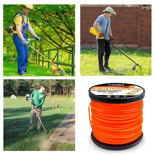 COSY GARDEN TOOLS String Trimmer Line, Commercial Grade Orange Pentagon Weed Eat - Picture 4 of 8