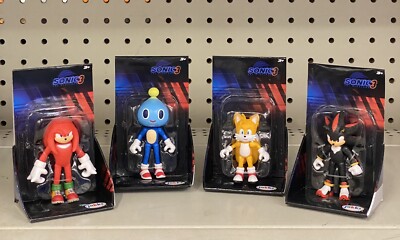 Sonic the Hedgehog 4 Movie Chao Mascot Sonic Tails Shadow Knuckles 2.5   Jakks