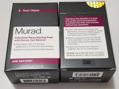 Pack of 2 Murad Age Reform Intensive Resurfacing Peel-4 ct, Made in USA