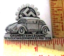 1938 Volkswagen pin vintage collectible old German VW car memorabilia pinback -2