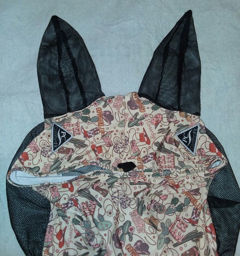 Professional's Choice ComfortFit Lycra Fly Mask w/ Ears & Forelock Opening Horse - Picture 3 of 12