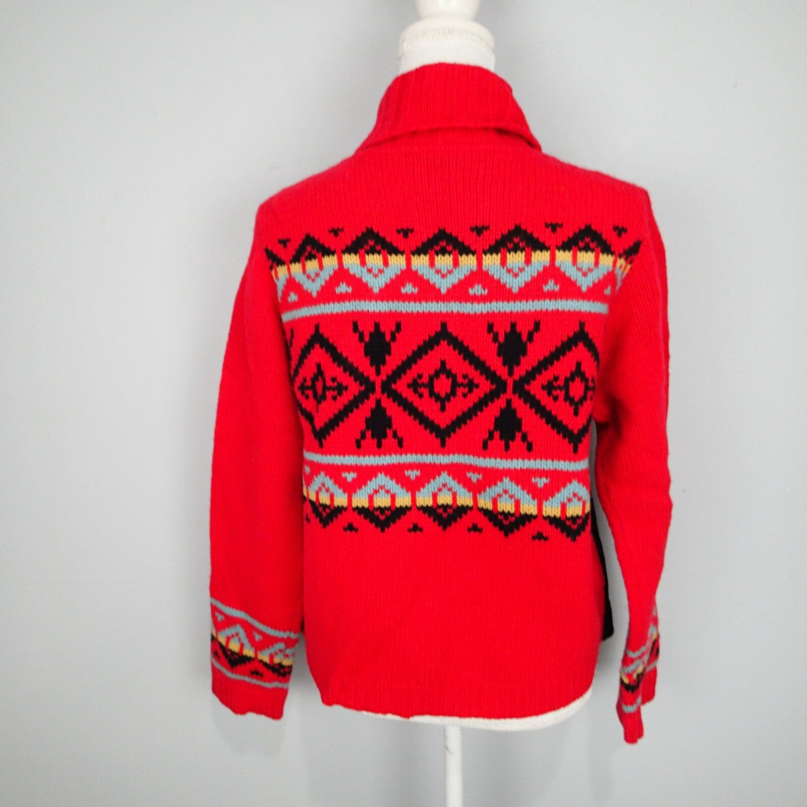 Pendleton Wool Suede Jacket Red/Black cardigan sw… - image 6