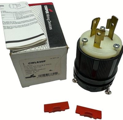Cooper CWL630P H/L Twist-Lock Male Plug 2P 3-W 30A, 250V **Free Shipping**