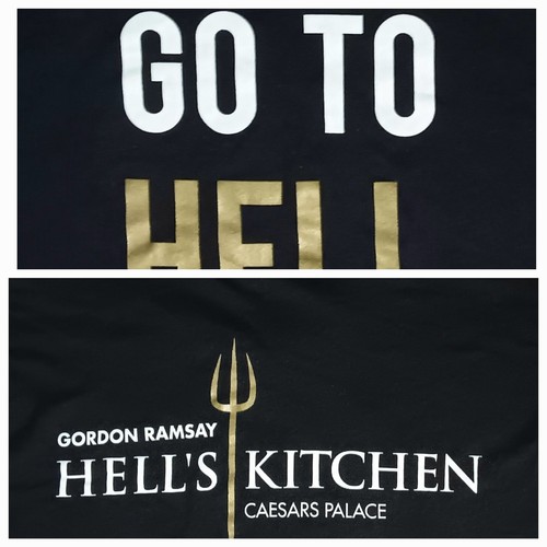 T-shirt Gordon Ramsay Go To Hells Kitchen nuova senza etichette promo TV ristorante cibo - Foto 7 di 7