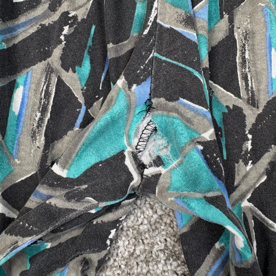 Pantalones de playa vintage con patrón para hombre S azules holgados tropicales geométricos florales abstractos Foto 4 de 4