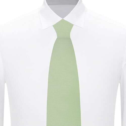 Men's Woven Subtle Mini Squares Regular Length Neck Tie Sage Green image 4