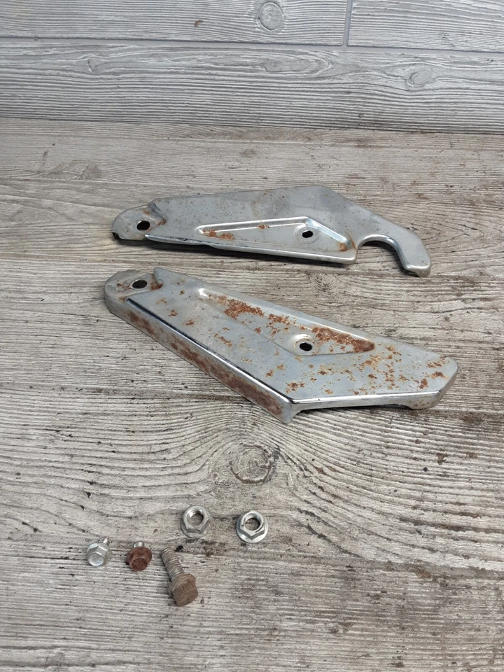 1982-1983 1983 83 Yamaha xs400r tampa de escape silenciador peg lado esquerdo e direito - Imagem 2 de 4