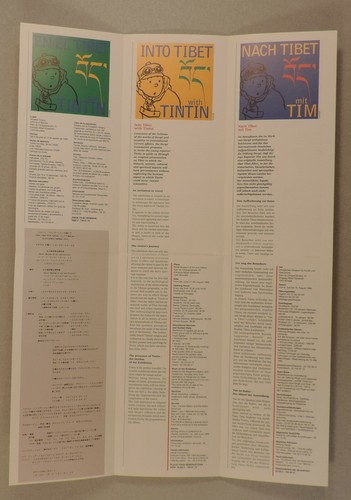 Herge Tintin depliant Au Tibet avec Tintin 1994 expo a Bruxelles - Imagen 2 de 3
