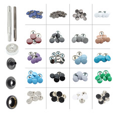 Press Studs Snap Fasteners with 3 Parts Fixing Hand Tools for Jacket Handbags