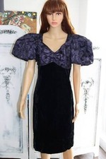 Vintage Jessica Howard by Mitchell Rodbell Puff Sleeves Dress Size 10