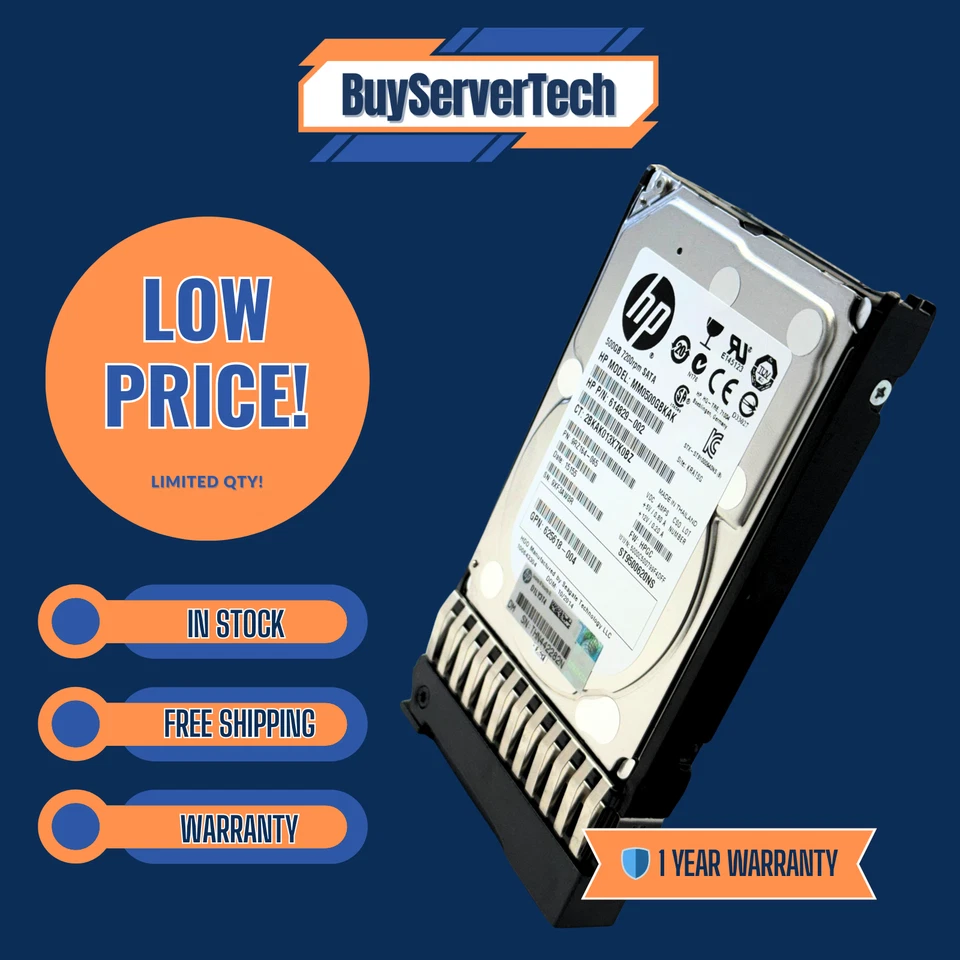 HP 507750-B21 500GB 7.2K SATA 2.5" SFF HDD 508035-001 MM0500GBKAK | NEW | 1YR - Image 3 of 4