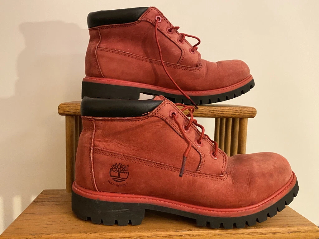 Timberland Nelson Red Nubuck Premium Chukka Waterproof Boots A14WS