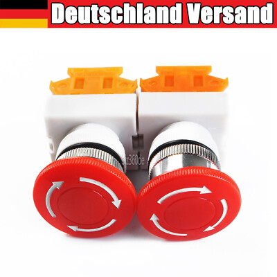 Not-Aus Schalter LAY37 Rot Pilzkopfschalter Mushroom Drucktaster Emergency Stop