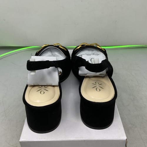 Nine West Mella 9x9 Suede Slingback Loafer Heels Black Women's 8 M - Picture 4 of 10