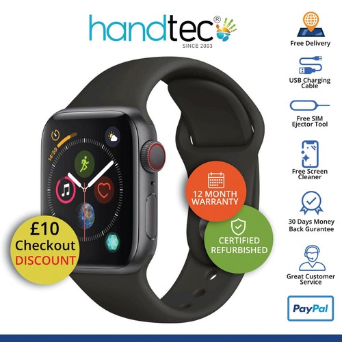 Apple Watch Series 4 44mm GPS Cellulare IOS Smartwatch, Space Grey, grado B  BUONA | eBay