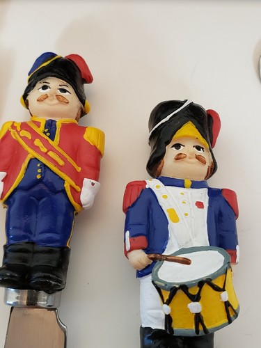 Wine and cheese set French Soldier Cheese Spreader Christmas Wine Glass Charms - Picture 7 of 10
