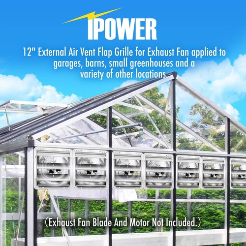 iPower 12"/14"/16"/18"/20'' Square Automatic Gravity Shutter Louver Vent, Silver - Picture 30 of 61