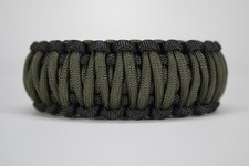 550 Paracord Survival Bracelet King Cobra Black/OD Green "Made in the USA"