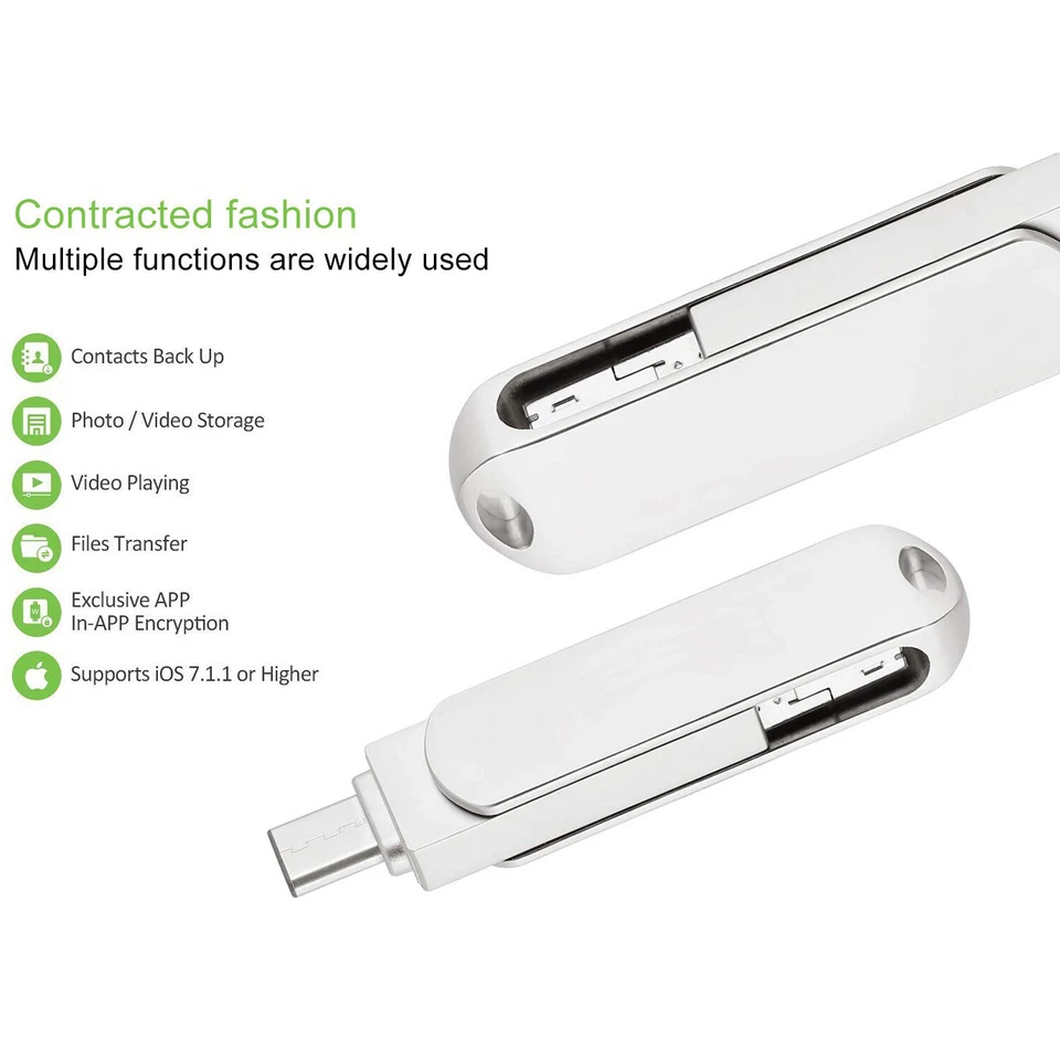 1TB 512GB USB 3.0 Flash Drive Memory Stick Type C 4in1 For iPhone OTG Android PC - Image 2 of 4