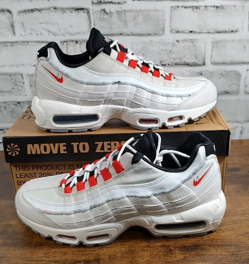 Nike Air Max 95 SE Light Bone Habanero Red DQ0268-002 Men's 9.5 *Damage Box* Nike Air Max 95 SE Light Bone Habanero Red DQ0268-002 Men's 9.5 *Damage Box*