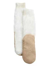 NEW Athleta Hanselfro Basil Cozy Faux Sherpa Gripper Half Socks Slippers S/M NWT