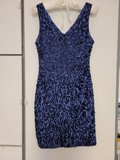 APRICOT Womens Sexy Sequin Bodycon Cocktail Evening Party Mini Dress UK 8 