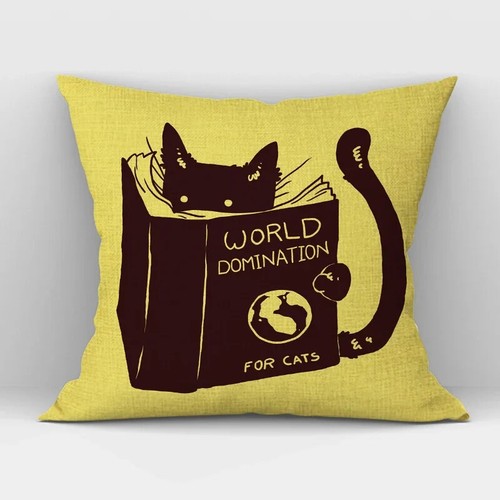 Cute Animal Print Cushion Cover Cartoon Cat Decorative Throw Pillow Case - Picture 9 of 34
