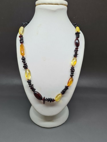 Hermoso collar de ámbar báltico genuino de 19" unisex - Imagen 4 de 7