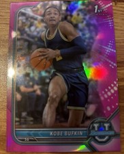2022 Bowman 1st U Kobe Bufkin Pink No. 27 Atlanta Hawks