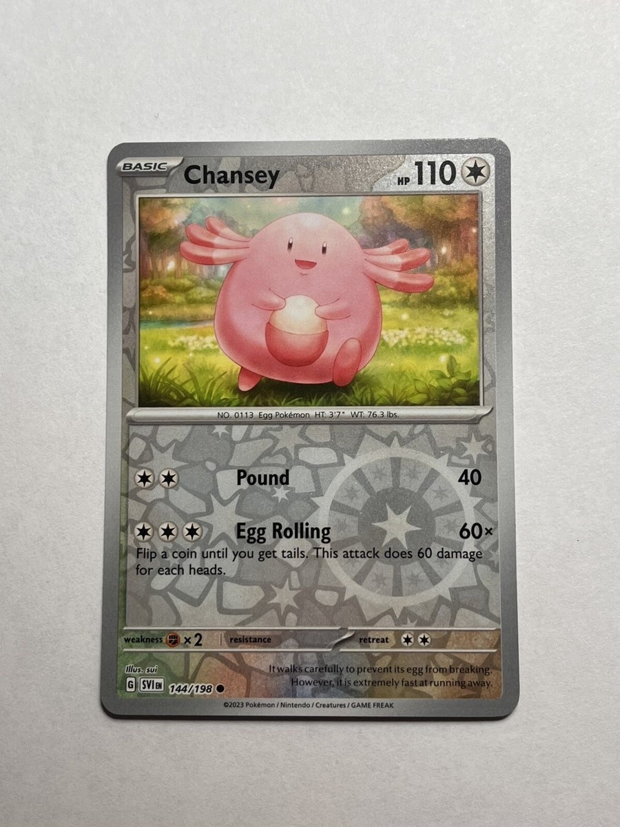 Pokemon Scarlet & Violet REVERSE HOLO Chansey 144/198 - Near Mint