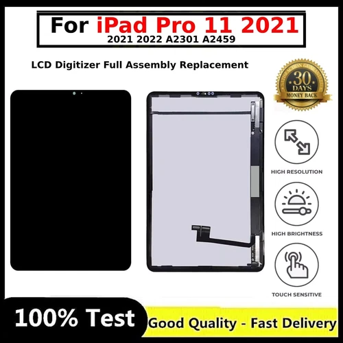For iPad Pro 11 2021 2022 A2301 A2459 LCD Display Touch Digitizer Replacement
