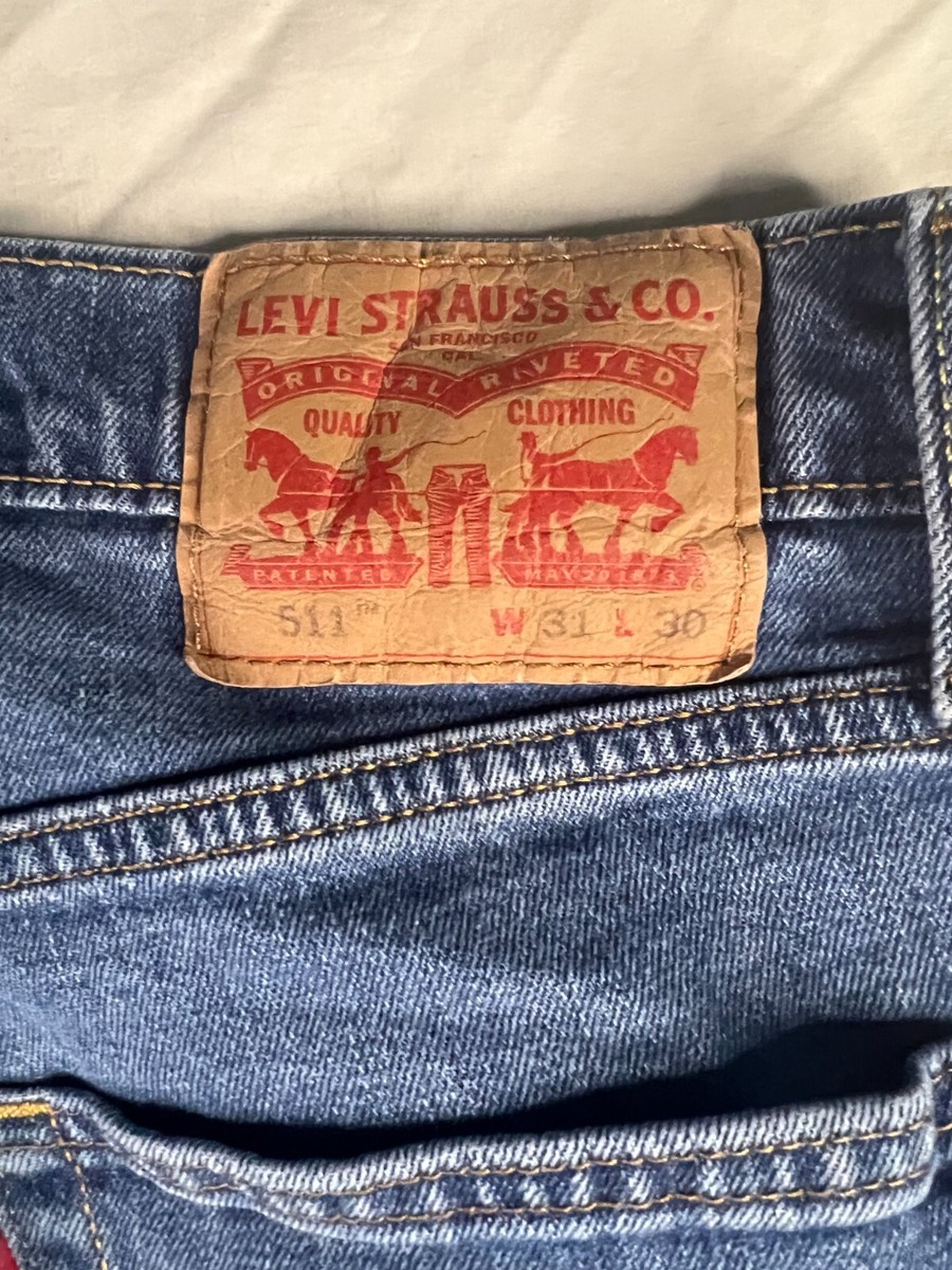 Jean Levi's 511 Slim Fit Bleu - Taille W31 - Occasion Très Bon état