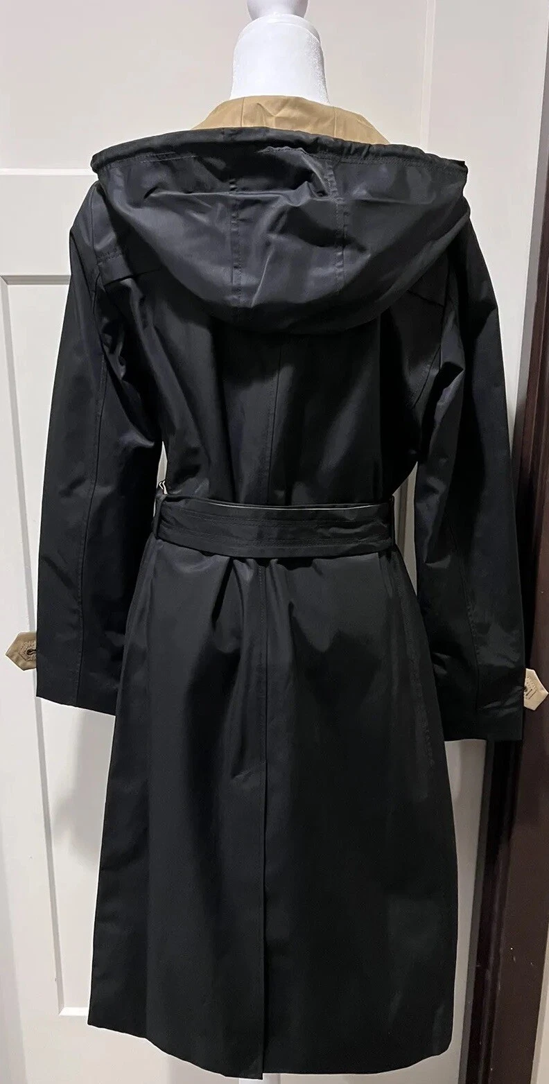 Trench coat Kate Spade New York nero nuovo kaki francese taglia S K29799 41" nuovo con etichette