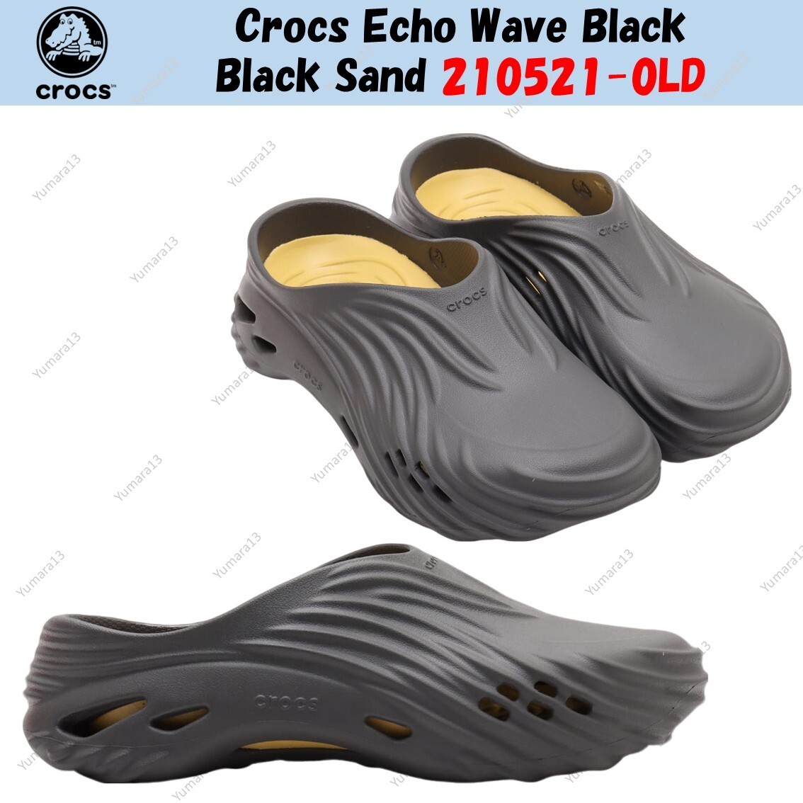■CROCS■ Echo Wave Black Sand 2105210LD 210521-0LD Crocs Echo Wave Black Black Sand 210521-0LD Unisex Size | eBay