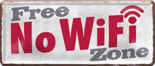 Free No WiFi Zone 28 x 12 cm Witziger Spruch ...