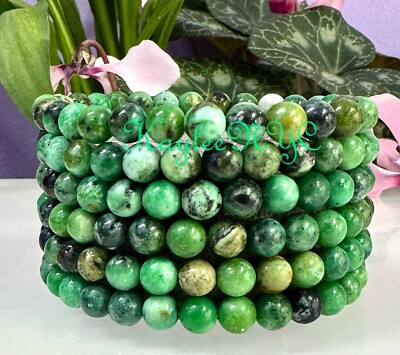 Wholesale Pcs Natural Variscite 6mm Crystal Healing Stretch Bracelet 