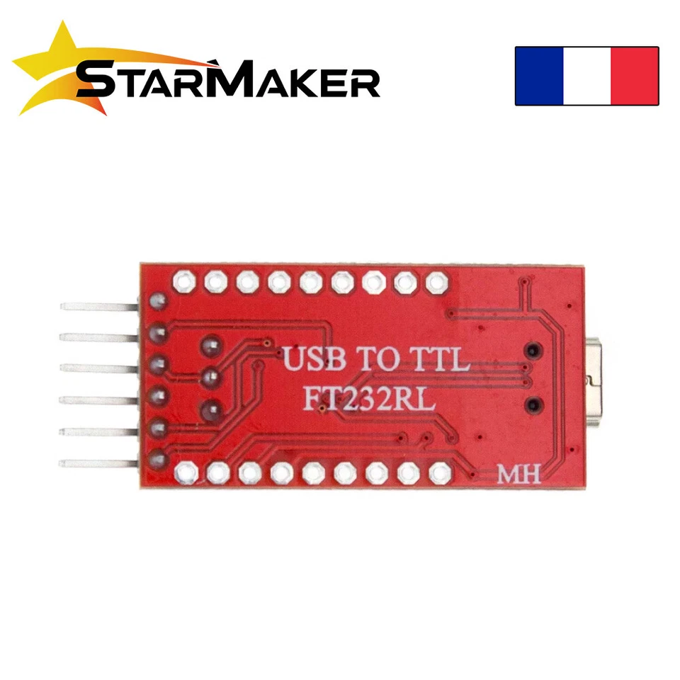FT232 FTDI Mini USB to TTL Serial UART module adaptateur 3.3V 5V - Photo 4/4