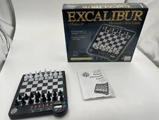 Excalibur Deluxe Electronic Chess Game Saber IV Teach Mode 73 Level Magnetic NEW