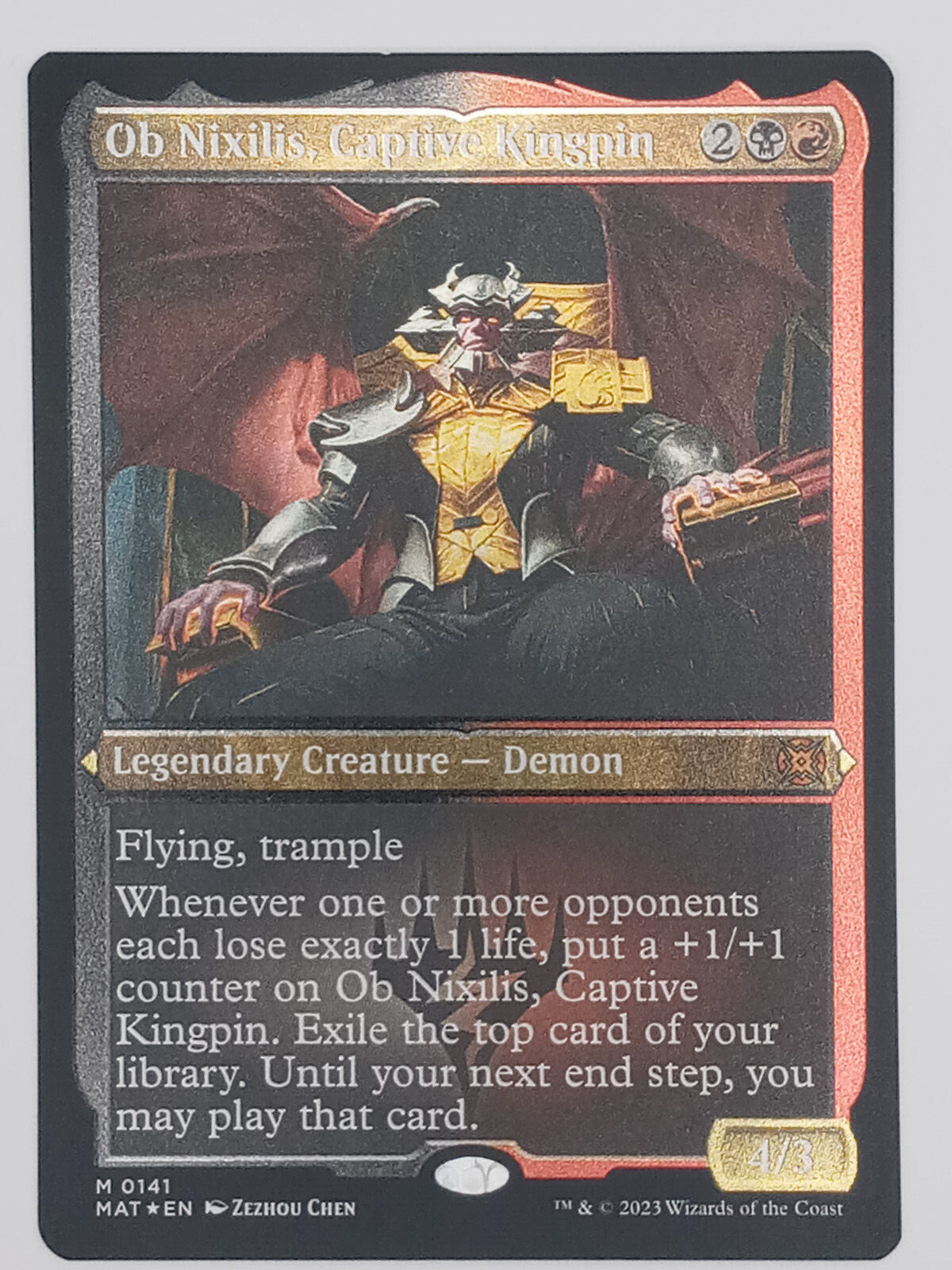 Ob Nixilis, Captive Kingpin MTG MOM The Aftermath 0141 Etched Foil