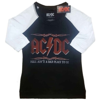 AC/DC Raglan T-Shirt Hell Ain't A Bad Place Band Merchandise Damen Oberteil Top