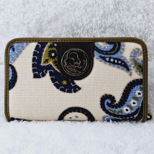 SPARTINA 449 Daufuskie Island Juliette Blue Paisley Satchel & Full Zip Wallet - Picture 13 of 24