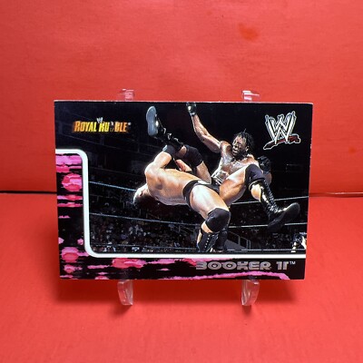 2002 Fleer WWE Royal Rumble Booker T #2 VG 