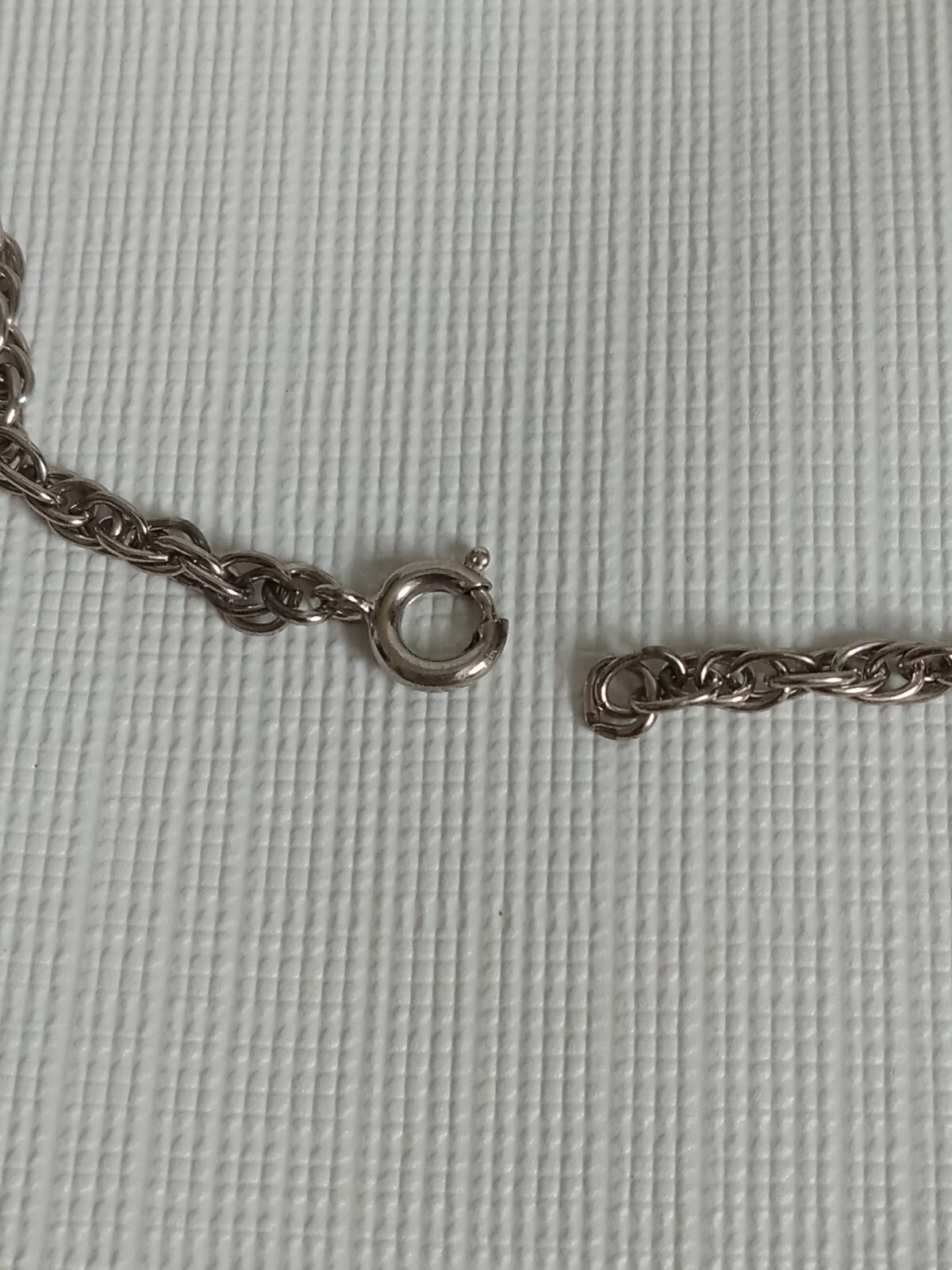 Silver Toned Long Length Solid White & Metal Rect… - image 10