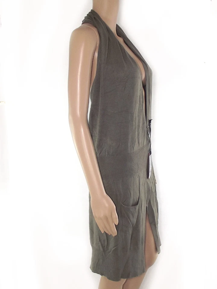 Motivi Abito Donna Verde M Tessuto In Misto Lana Stretch Zip Al Ginocchio Midi - Immagine 3 di 4