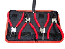 4 pcs 7" heavy duty Circlip Plier Snap Ring Plier External Internal with Pouch